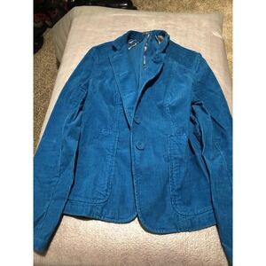 Liz Claibourne Teal Sport‎ Coat Size Medium Button Pockets